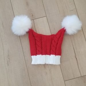 Pom Pom topped Santa Hat